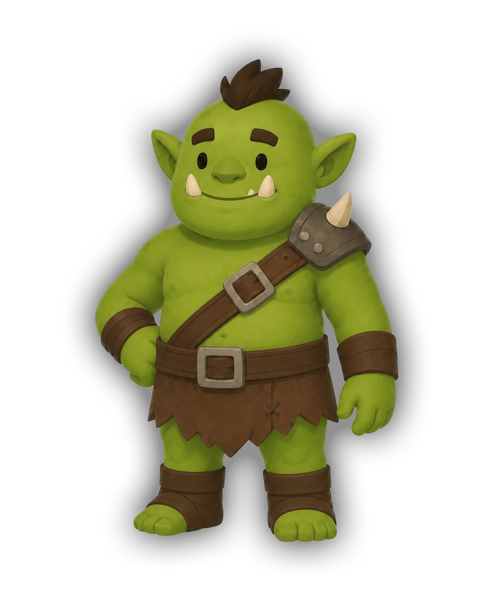 Finished goblin game character, full-body render